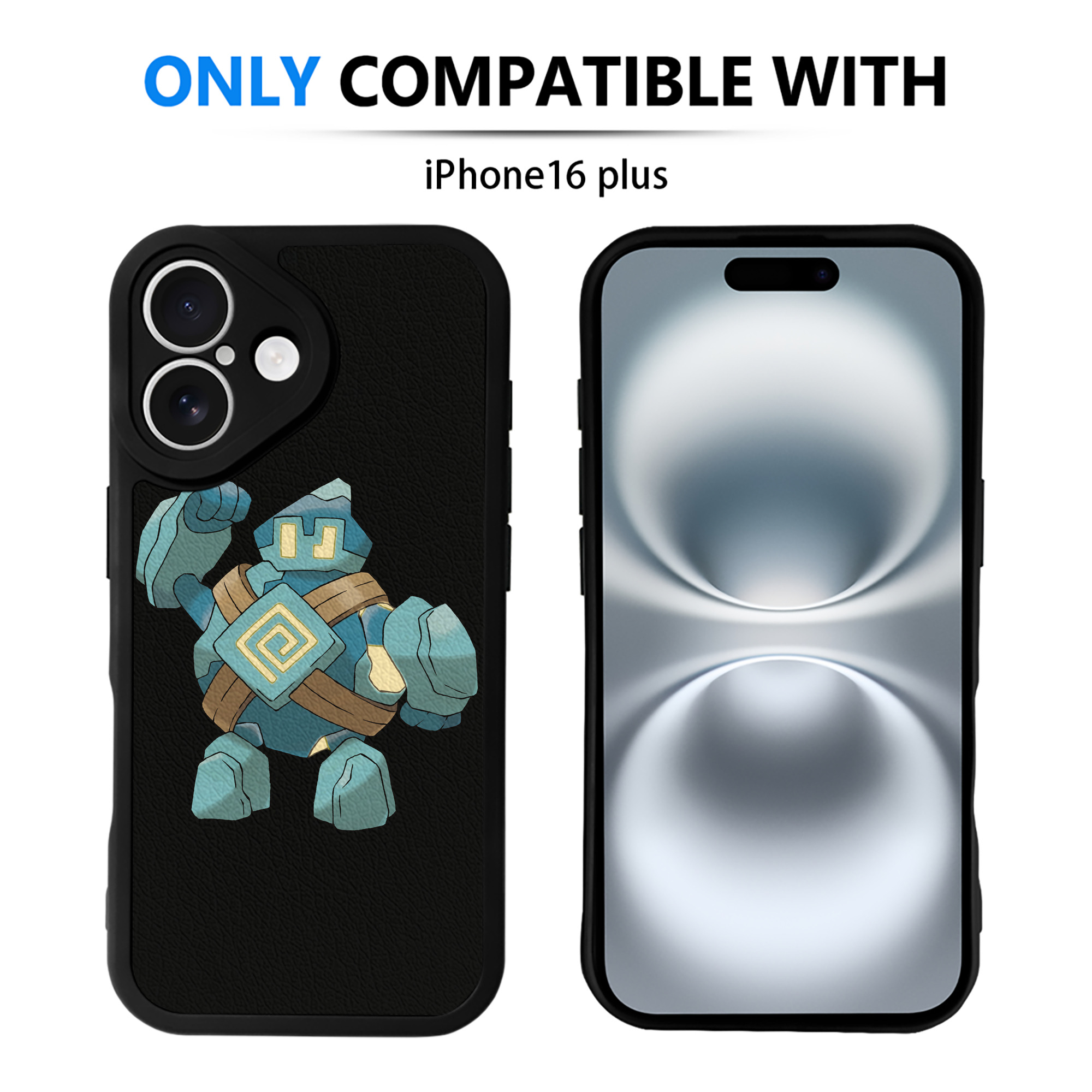 （画像用） ポケットモンスター Pokémon 【iPhone 16シリーズ対応】シリコンスマホケース（レザー調） 材質：シリコン